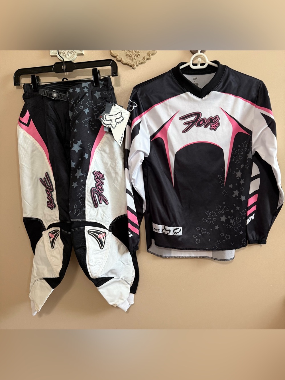 NWT/NWOT Youth Vintage Fox Racing Motocross Riding Gear Sz 28 Pants & XL Top